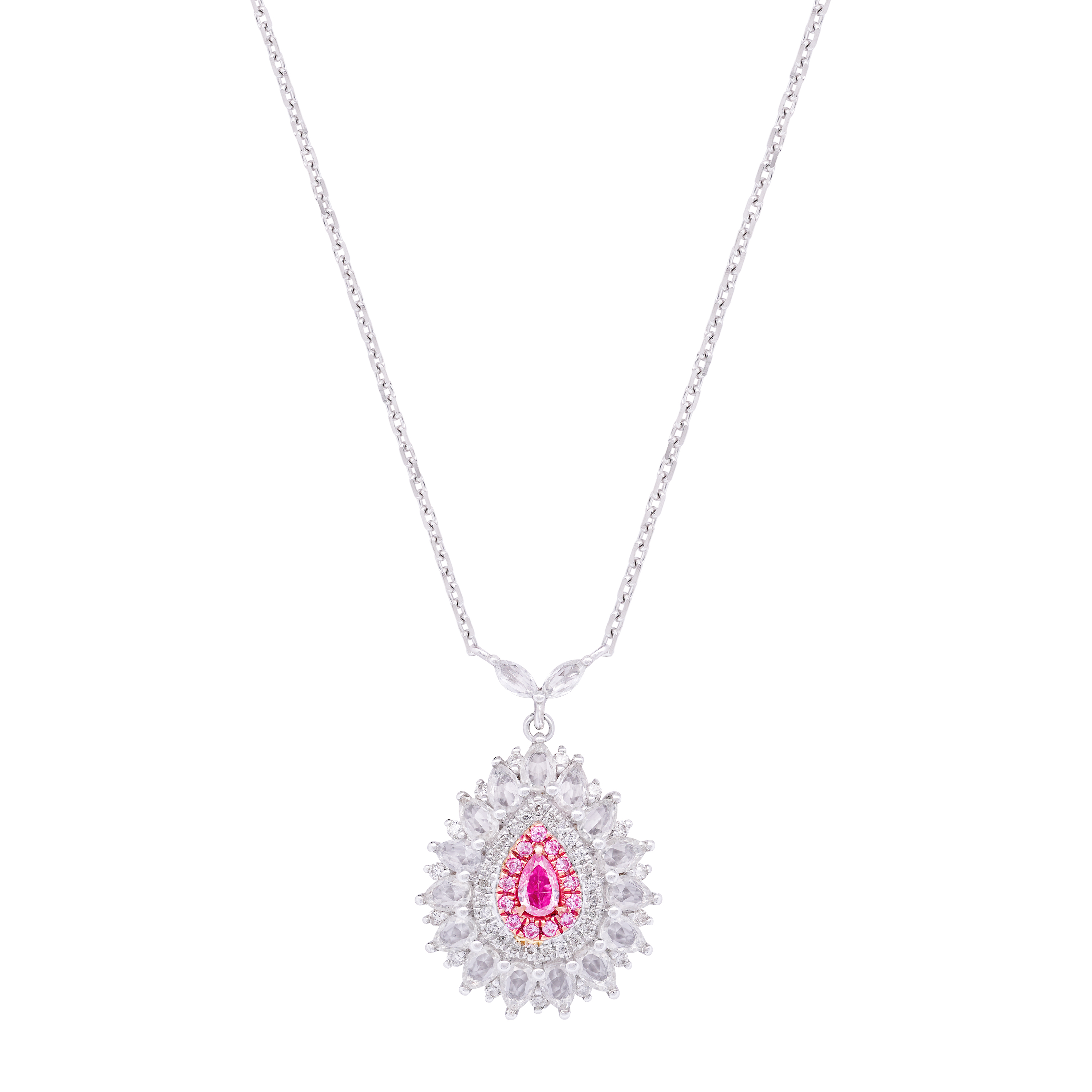 Blush Pink Diamond Necklace